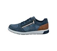bugatti Homme Klassischer Sneaker mit Zipp-Element und Logo an der Seite Basket, Bleu, 44 EU