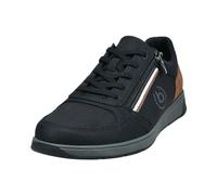 bugatti Homme Klassischer Sneaker mit Zipp-Element und Logo an der Seite Basket, Noir, 42 EU