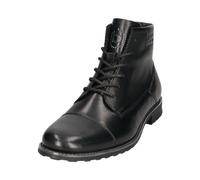 bugatti Homme Lace-up Boot mit Zipper im Businesslook Botte Tendance, Noir 1000, 43 EU