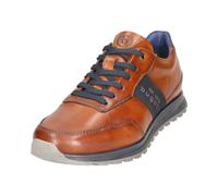 bugatti Homme Vollleder-Sneaker im Businesslook mit Schriftzug an der Seite Basket, Cognac 6300, 42 EU