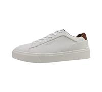 bugatti Homme Zeitloser Freizeit-Sneaker mit Vielseitigem Design für Sportliche Outfits Chaussures Basses à Lacets, Blanc cassé Cognac, 45 EU