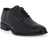 Bugatti Hommes Chaussures à lacets/ Chaussures d'affaires/ Chaussures basses Bleu foncé Cuir lisseTaille:44
