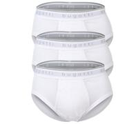 Bugatti Hommes Slips, Pack De 3 - Fines Côtes, Avec Ouverture, Coton, Uni