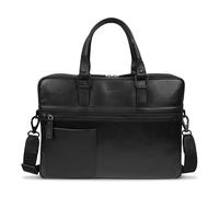 bugatti Joel sac business en cuir avec structure plissée, sac ordinateur portable jusqu’à 15", noir