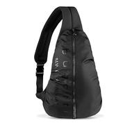 bugatti Letter's Sac à dos crossbody pour hommes, sac bandoulière en polyester ripstop noir