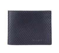 bugatti Lima Portefeuille Homme en Cuir Effet Carbone - Format Horizontal avec Protection RFID - Noir