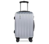 bugatti Lima - Valise Cabine à Coque Rigide 58 x 38 x 23,5 cm, Trolley léger avec 4 roulettes pivotantes et Serrure TSA - Argent