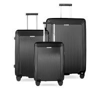 bugatti Linea 4 roues Set de valises 3 pièces noir