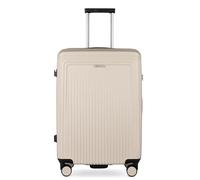 bugatti Linea Valise Rigide M avec 4 roulettes, Trolley de Voyage Robuste en Polycarbonate, Beige
