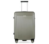 bugatti Linea Valise Rigide M avec 4 roulettes, Trolley de Voyage Robuste en Polycarbonate, Olive