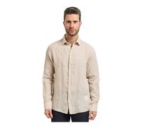 Bugatti - Linen Shirt - Homme - Chemises - Beige - Taille: M
