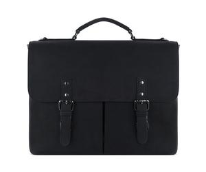 bugatti Luca Porte-documents Messenger Cuir 39 cm Compartiment pour ordinateur portable noir