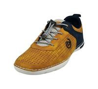 bugatti Man Herren sportliche Schnürer, Männer Sneaker, Wechselfußbett,Derby schnürung,maennlich,Men's,Leger,Yellow/Dark Blue (5041),45 EU/EU UK