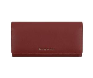 bugatti Mira Longue Portefeuille pour Dames avec Rabat en Cuir, Protection RFID, Rouge