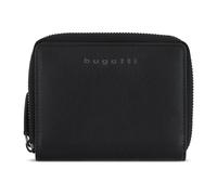 bugatti Mira - Petit Portefeuille Femme en Cuir avec Fermeture éclair et Protection RFID - Noir