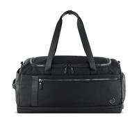 bugatti Nero Sac de Voyage avec Garniture en Cuir de Vachette, Sac de Voyage avec Fonction Trolley, Noir
