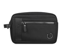 bugatti Nero Trousse de Toilette Homme en Nylon et Cuir, Petite - Noir