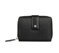 bugatti Noemi Portefeuille Femme à Fermeture éclair avec Protection RFID, Portefeuille en Cuir, Noir