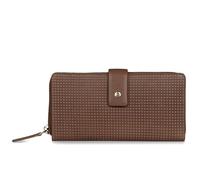 bugatti Noemi Portefeuille Long Femme en Cuir avec Protection RFID, Cognac