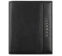 bugatti Nome Portefeuille Portrait avec Rabat en Cuir de Veau véritable, Protection RFID, Noir