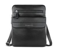 bugatti Nome Sac à bandoulière en cuir, sac crossover pour homme, sac à bandoulière moyen, noir