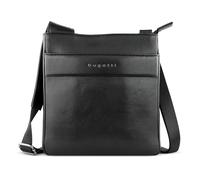 bugatti Nome Sac à bandoulière pour homme en cuir, petit sac à bandoulière avec fermeture éclair, noir