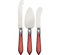 BUGATTI OXB3M-N3283 Oxford Ménagère de 3 Pièces Couteau à Fromage Acier/ABS Bordeaux 30,5 x 14 x 3 cm