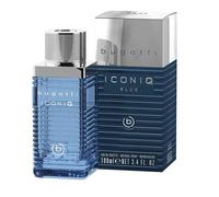 bugatti Parfum pour homme Iconiq Blue 100 ml I Parfum aromatique pour homme avec notes maritimes de citron, sauge, ambre et musc I Eau de toilette rafraîchissante intemporelle pour homme
