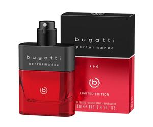 bugatti Performance Red Parfum pour homme 100 ml I Oriental fougères Eau de toilette pour homme avec pamplemousse, lavande, patchouli et bois de santal I Puissant avec des notes masculines et chaudes
