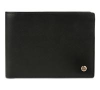 bugatti Roccia Portefeuille en Cuir avec Protection RFID, Portefeuille pour Homme en Finition Saffiano, Noir-Cognac