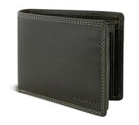 bugatti Savona Portefeuille Homme en Cuir de Buffle tanné végétal, Porte-Monnaie avec Blocage RFID, Format Horizontal - Vert