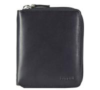 bugatti Primo Portefeuille Homme Zippé en Cuir 8 Cartes avec Porte Monnaie - Noir