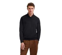 Bugatti Pull à col en V pour Homme, Noir - 290, L