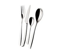 BUGATTI, Riviera, ensemble de couverts 24 pièces en acier inoxydable 18/10. Ensemble de couverts pour 6 personnes composé de 6 cuillères, 6 fourchettes, 6 couteaux et 6 cuillères à café