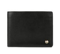 bugatti Roccia Petit Portefeuille en Cuir avec Protection RFID, Portefeuille pour Homme en Finition Saffiano, Noir-Cognac