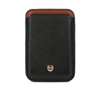 bugatti Roccia Porte-Cartes magnétique en Cuir, Portefeuille Slim avec Protection RFID, Noir-Cognac