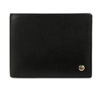 bugatti Roccia Portefeuille pour Homme avec Protection RFID, Portefeuille en Cuir Finition Saffiano, Noir-Cognac