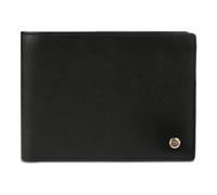 bugatti Roccia Portefeuille en Cuir avec Protection RFID, Portefeuille pour Homme en Finition Saffiano, Noir-Cognac