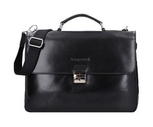 bugatti Romano Messenger en cuir, 40 cm, compartiment pour ordinateur portable noir