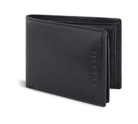 bugatti Romano Portefeuille Homme en Cuir Robuste avec Blocage RFID, Format Horizontal avec Rabat - Noir