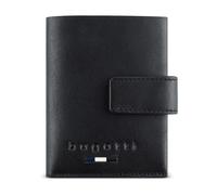 bugatti Romeo Mini-Portefeuille entièrement en Cuir, Petit Portefeuille RFID avec Drapeau, Noir