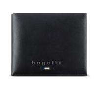 bugatti Romeo Portefeuille pour Homme entièrement en Cuir de Vachette Souple, Portefeuille RFID Format Paysage avec Rabat, Noir