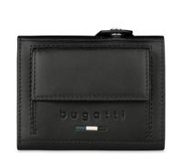 bugatti Romeo Portefeuille Mini en Cuir avec Compartiment Airtag, Protection RFID et Compartiment à Monnaie, Portefeuille Fin, Noir