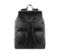 Bugatti Fashion Sac à dos Romeo en cuir 39 cm – fixation trolley, business pour hommes, noir