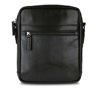 bugatti Joel sac bandoulière L en cuir de vachette avec structure plissée, sac crossover, noir