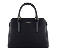 bugatti Ella Sac à main pour femmes, sac bowling moyen style Saffiano en similicuir, noir