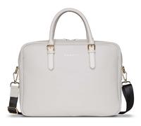 bugatti Ella Sacoche business 15 pouces en cuir synthétique Saffiano, compartiment pour ordinateur portable - Beige