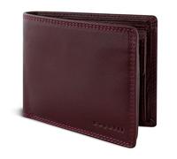 bugatti Savona Portefeuille Homme en Cuir de Buffle tanné végétal, Porte-Monnaie avec Blocage RFID, Format Horizontal- Bordeaux
