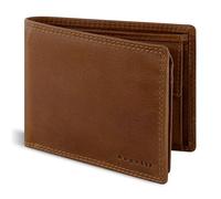 bugatti Savona Portefeuille Homme en Cuir de Buffle tanné végétal, Protection RFID, Compartiment Monnaie - Cognac