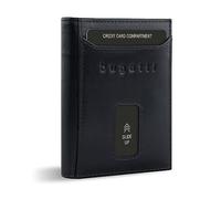 bugatti Secure Slim Mini Portefeuille en Cuir, Protection RFID, Porte-Cartes, Noir